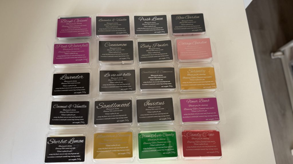 New 100% soy wax scented wax melt and luxury candles now available